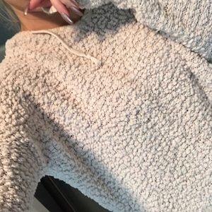 Cozy/fuzzy cream colored hoodie
